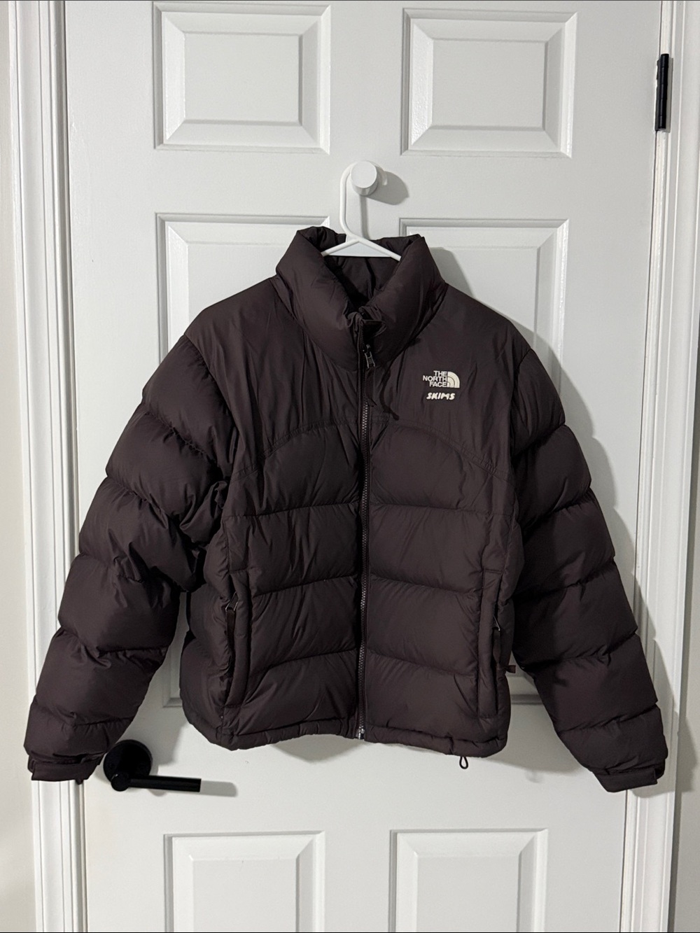 North Face X Skims Women’s Brown Puffer Jacket - Size Medium